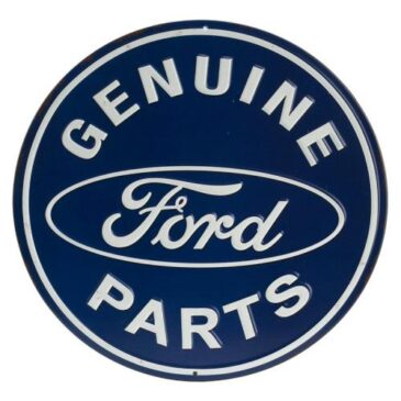 Ford Genuine Parts Round Embossed Sign - Maverick Truckin